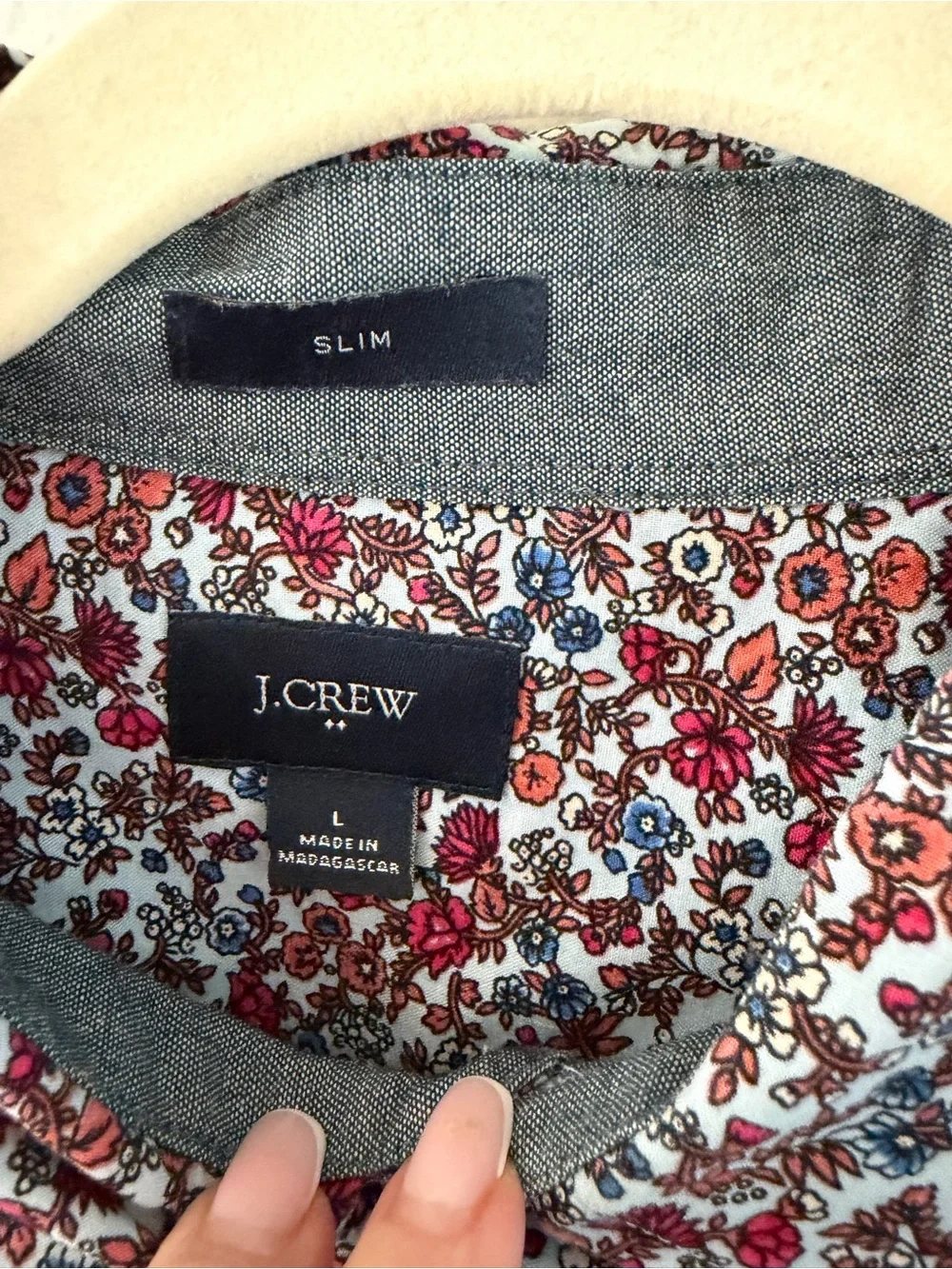 J.Crew Men’s Slim Fit Floral Button Down Shirt Size Large
